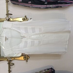 Lucky Brand White Sleeveless Boho Tunic Top